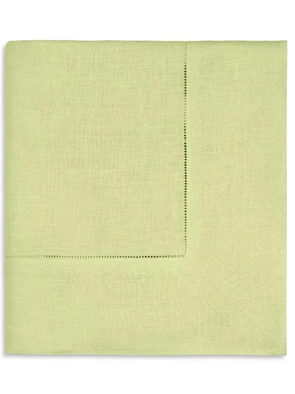Sferra Festival Rectangle Tablecloth 66x140 Kiwi Linen Hemstitch
